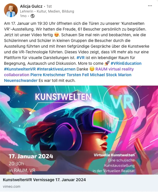 Kunstwelten VR'-Ausstellung